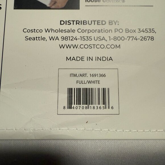 Hotel Signature 800 Thread Count Cotton 6-Piece Sheet Set Full White - Picture 6 of 6